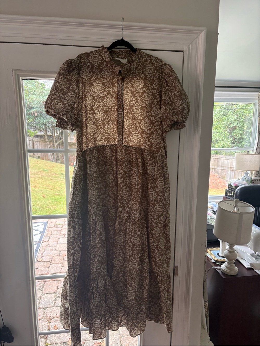 Hyacinth House Floral Maxi Dress with Puff Sleeves